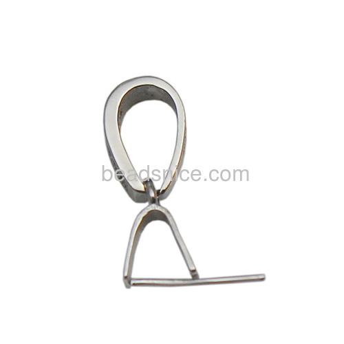 925 sterling silver hollow pendant pinch bail platinum plated pendant clasps bail for jewelry making