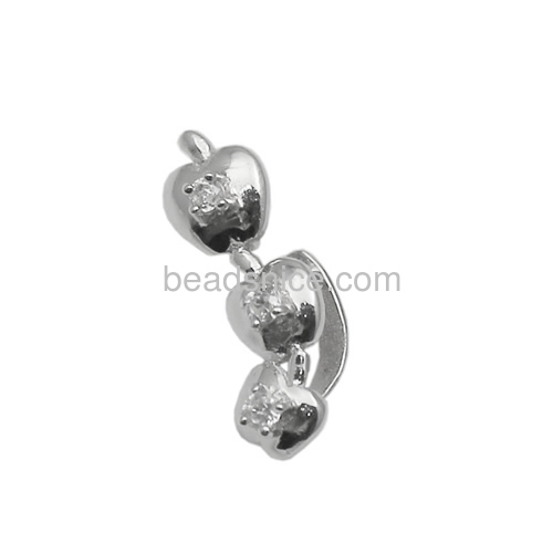 Solid 925 sterling silver pinch bail pendants for diy jewelry making supplies and findings