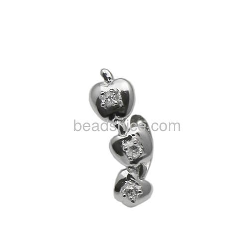 Solid 925 sterling silver pinch bail pendants for diy jewelry making supplies and findings