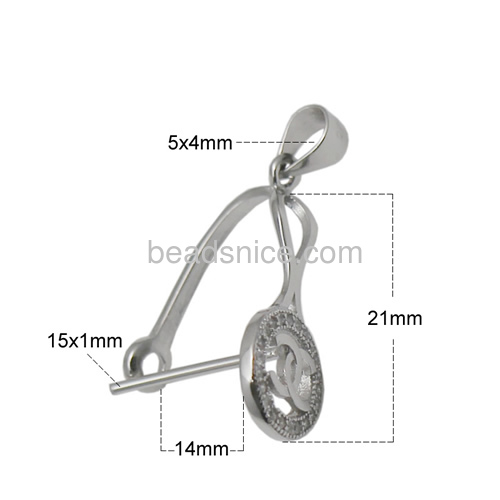 925 sterling silver pendant pinch bails clasps for diy jewelry making materials