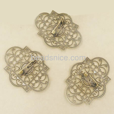 Vintage brooch pin base unique flower brooch setting for diy jewelry making accessories