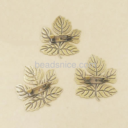 Brooches bases back pins maple leaf  brooches pin settings for womens jewelry making