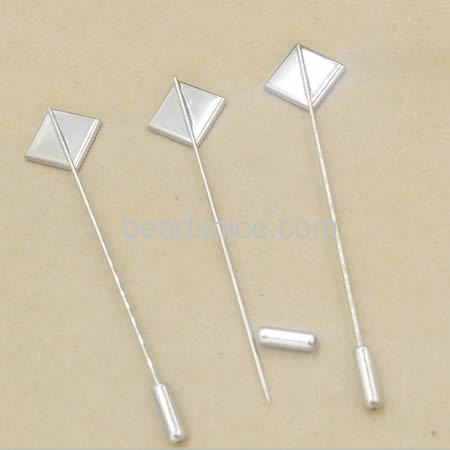 Brooch pin findings rhombic lapel stick pin for diy body jewelry making