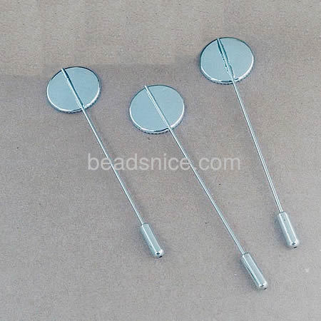 Wholesale hat brooches pins stick brooch lapel pin base for jewelry making findings