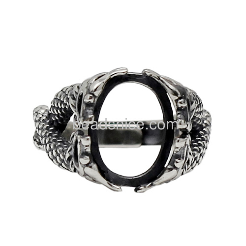 Thai sterling silver ring setting dragon thai silver jewelry fancy jewelries rings accessories wholesale retail for women
