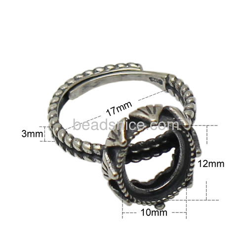 Thai sterling silver ring setting flower 925 silver jewelry silver rings accessories fine jewelry wholesale for women retail