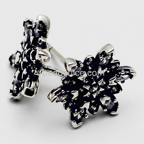 925 sterling silver stud earrings thai silver earring flower feature women fine jewelries gift for her