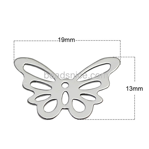 925 Sterling Silver filligree components Sterling Silver filigree butterfly shape jewelry connectors for making silver pendant
