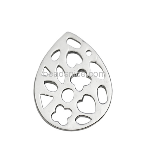 925 Sterling Silver filligree components flower heart feature pure filigree connectors for making silver pendant fine jewelry co