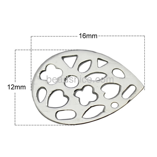 925 Sterling Silver filligree components flower heart feature pure filigree connectors for making silver pendant fine jewelry co