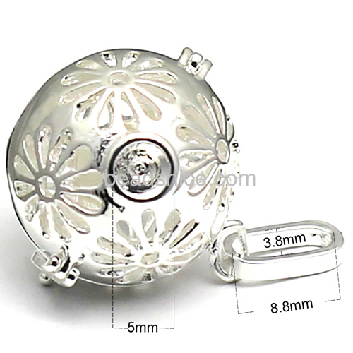 Handmade brass  pendant  of  flower ball more color you can choose   lead-safe  nickel-free