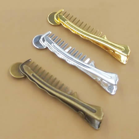 Brass Hair Snap Clips nickel-free lead-Safe