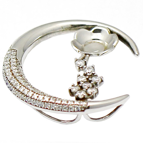 Pure silver pendant setting inlaying zricon with bail unique design fine silver pendant jewelry accessories wholesale retail
