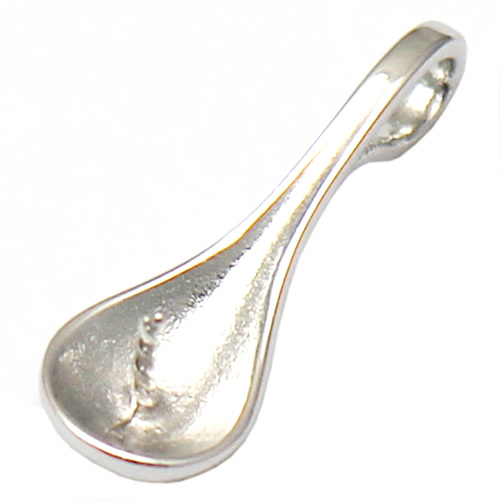 Pure sterling silver pendant setting spoon pendant finding diy jewelry for lady