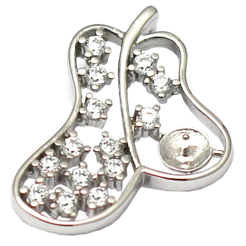 Pure sterling silver pendant setting inlaying zircon special women pendant findings
