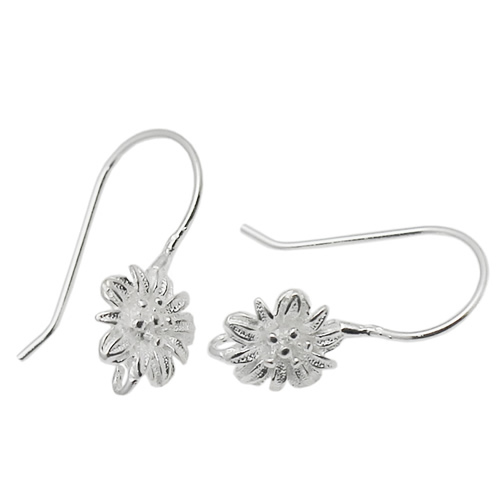 925 Sterling Silver wire earring flower Feature Sterling Silver 925 French Earring Wires Earring Component Jewelry Making Supply
