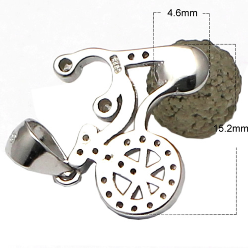Sterling silver pendant setting inlaying zircon fashion pendant component diy without stone