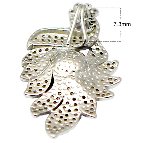 Pure silver pendant setting inlaying zircon peacock fashion pendant findings