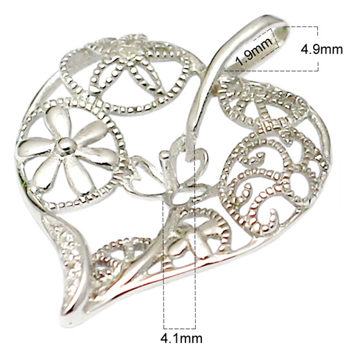 925 sterling silver pendant setting leaf shade inlaying zircon gift for women