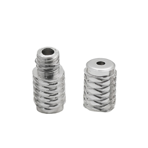 925 sterling silver screw clasp Silver Tone Barrel Screw Clasps copper base Clasp Connector whole silver jewelry making