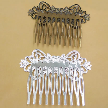 Brass Hair Comb Findings nickel-free lead-Safe