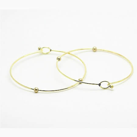 Brass initial bracelet bead:3mm， nickel-free lead-Safe