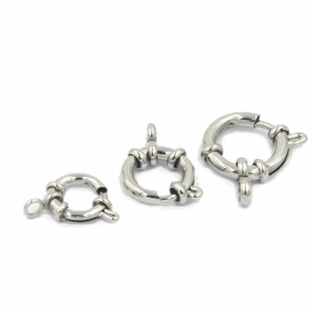Spring Ring Stainless Steel Clasp Findings, perfect for necklace making