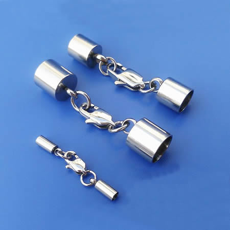 Stainless steel lobster clasp end cap