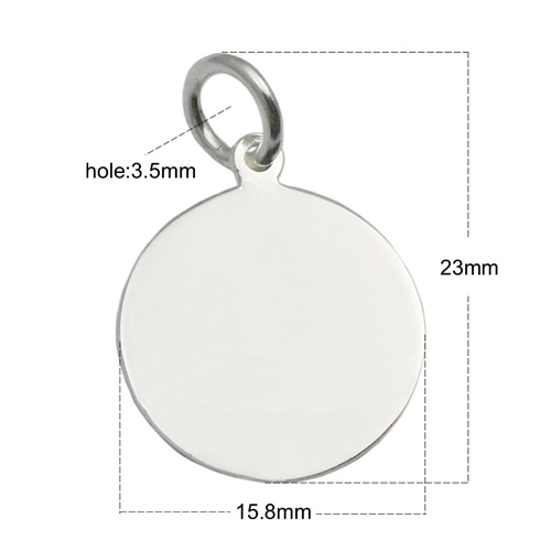 925 sterling silver stamping blank tiny disc bead for engraving earring and necklace findings