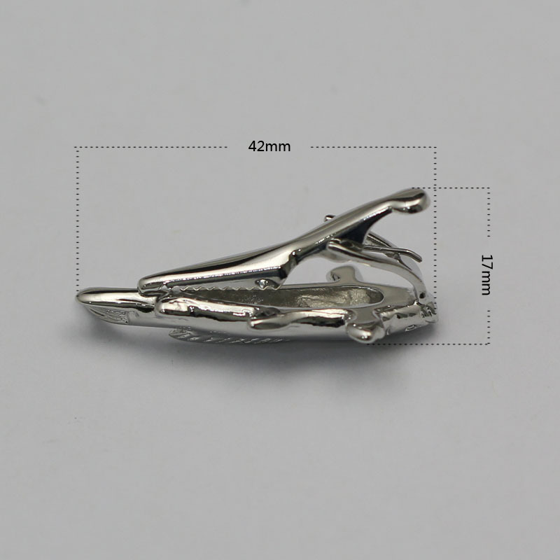 Personalized fashion art Groomsmen fish tie clip set crafted from a tie clip