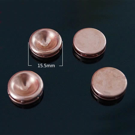 Iron bezel  round cap setting rhinestone connector finding jewelry nickel-free lead-safe