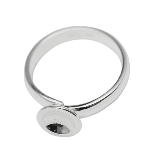 925 sterling silver ring setting, round DIY bezel , adjustable silver ring jewerly findings