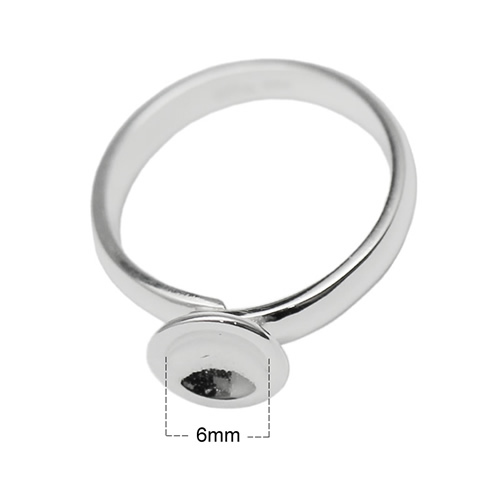 925 sterling silver ring setting, round DIY bezel , adjustable silver ring jewerly findings