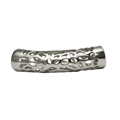 Curved 925 sterling silver tubing beads in high quality
