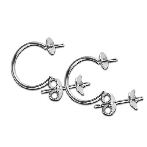 925 sterling silver earring findings double earring base for pearl stud earring making