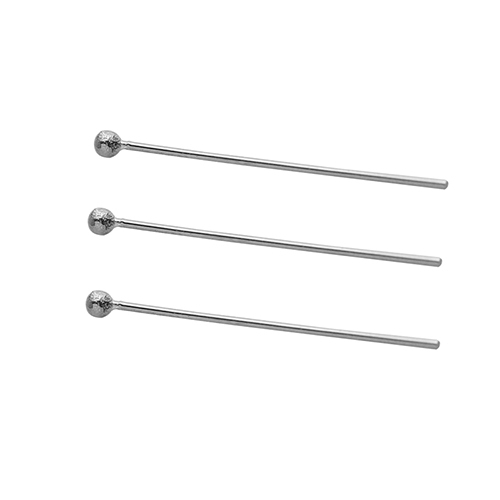 Sterling Silver Headpins, round ball, 16x0.5mmx1.5mm,