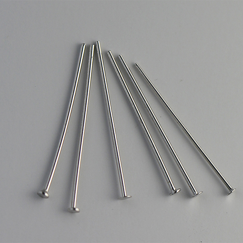 925 Sterling Silver Headpins, flat, 0.5x25x1.5mm,