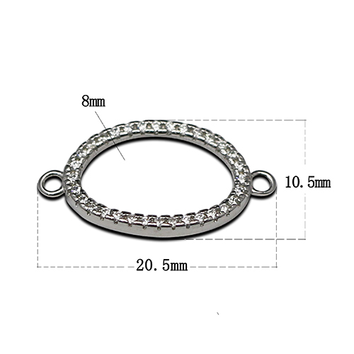 925 Sterling silver zircon chain connector