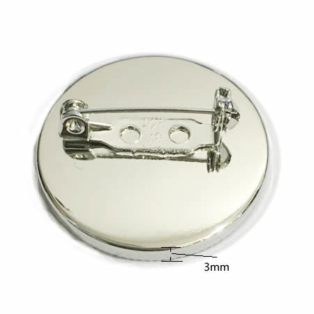 Bezel Cabochon Brooch Pin Setting round,rack plating,lead-safe,nickel-free,