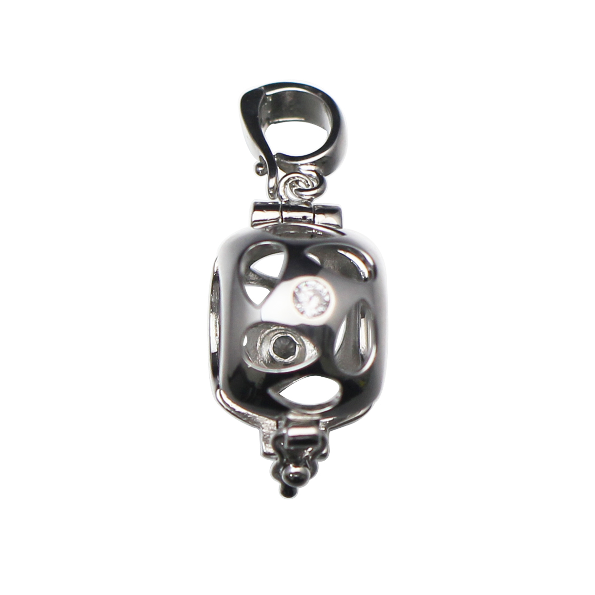 Sterling Silver Hollow Filigree Beads Cage Locket Necklace Pendants