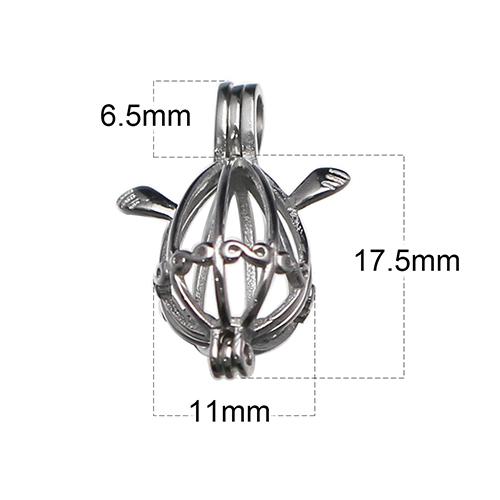 Angel Wings Necklace Hollow Heart Cage Pendant 925 Sterling Silver pendant