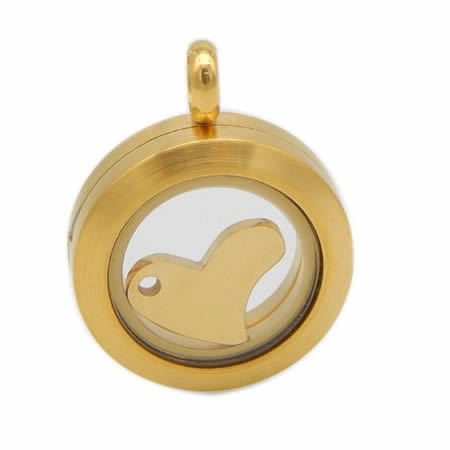 High quality stainless steel round lockets pendant