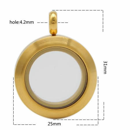 High quality stainless steel round lockets pendant