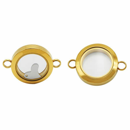 Round locket pendant photo frame jewelry making