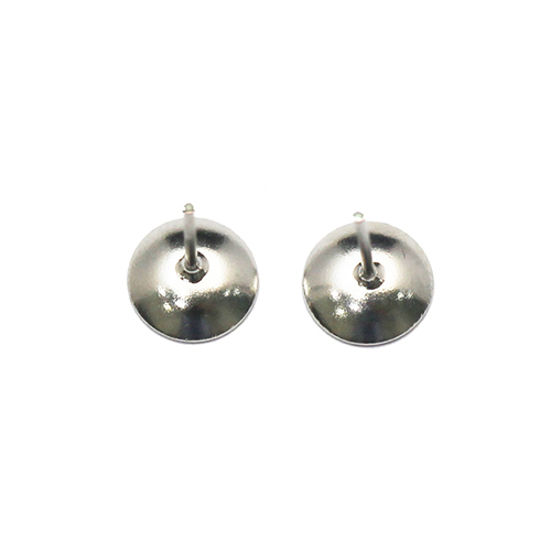 925 Sterling Silver stud earrings round base