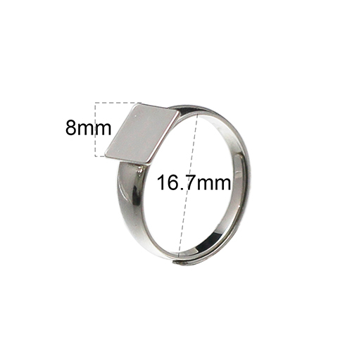 Sterling silver ring base fashion jewelry components