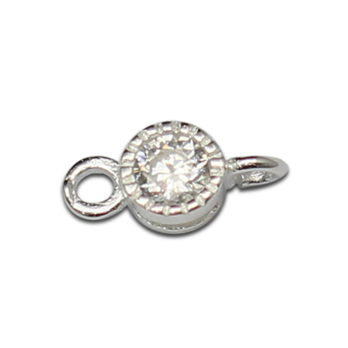 925 Sterling Silver Fashion Jewelry Zircon Connector