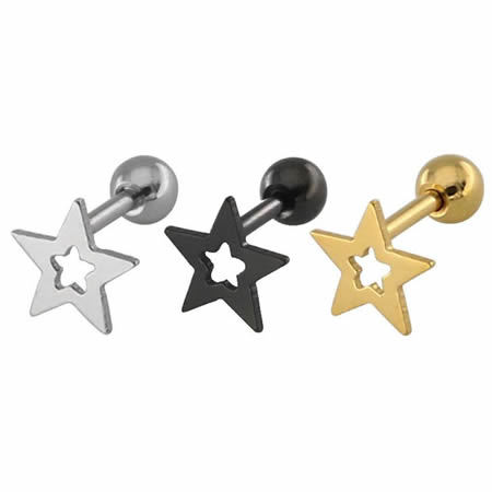classic style fashion small star stud earrings
