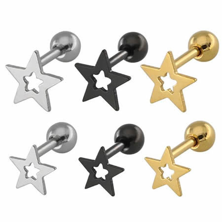classic style fashion small star stud earrings