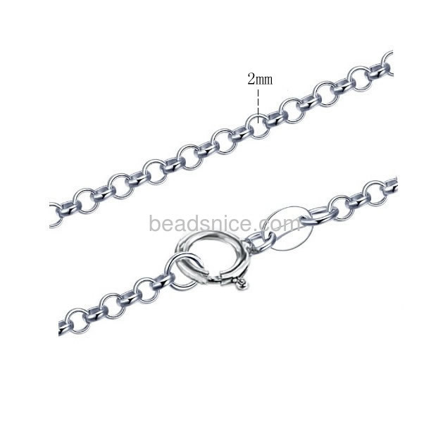 925 sterling silver Rollo necklace 2mm